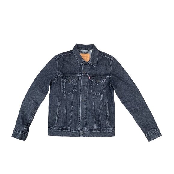 VINTAGE Levi's Trucker Denim Jacket Gray Small - Picture 7 of 7